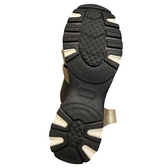 Sesto Meucci Chunky Sandals 9 EU 39 Platform Gold Leather Strappy Made Italy - Picture 8 of 8